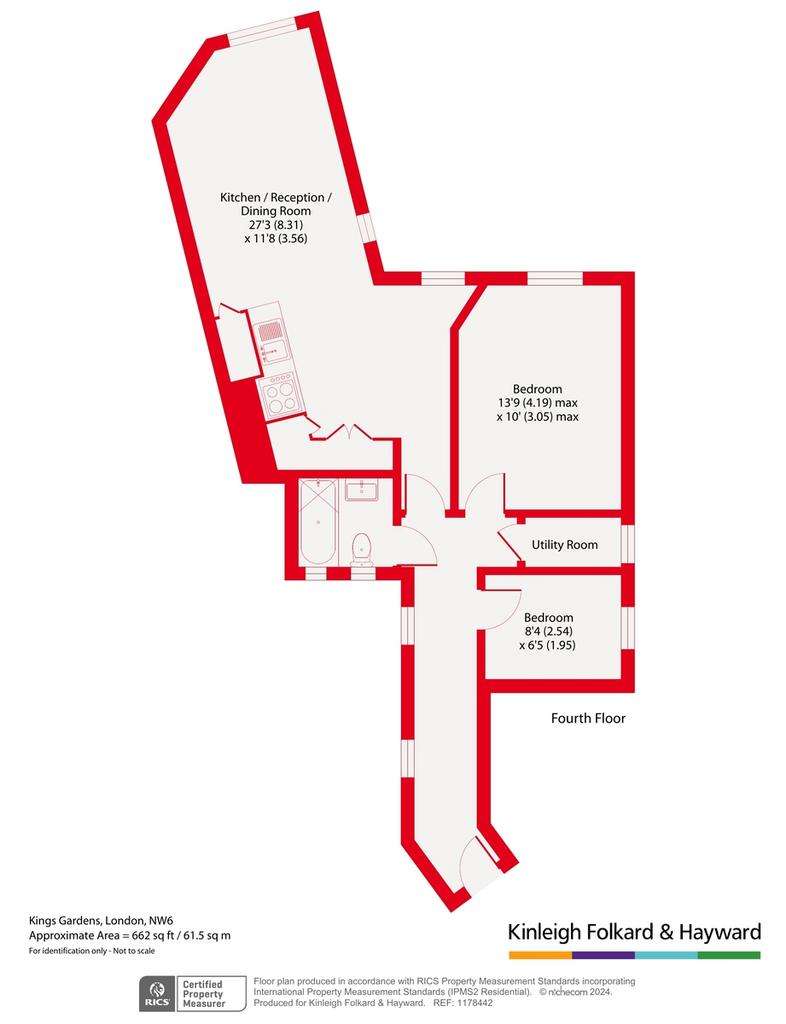 2 bedroom flat for sale - floorplan