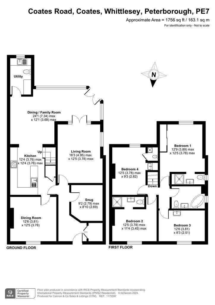 4 bedroom semi-detached house for sale - floorplan