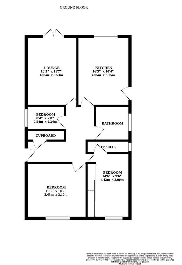 3 bedroom detached bungalow for sale - floorplan