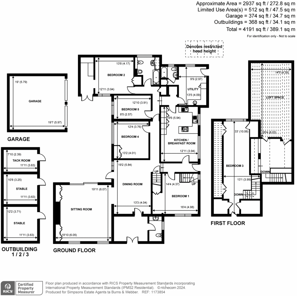 5 bedroom detached house for sale - floorplan