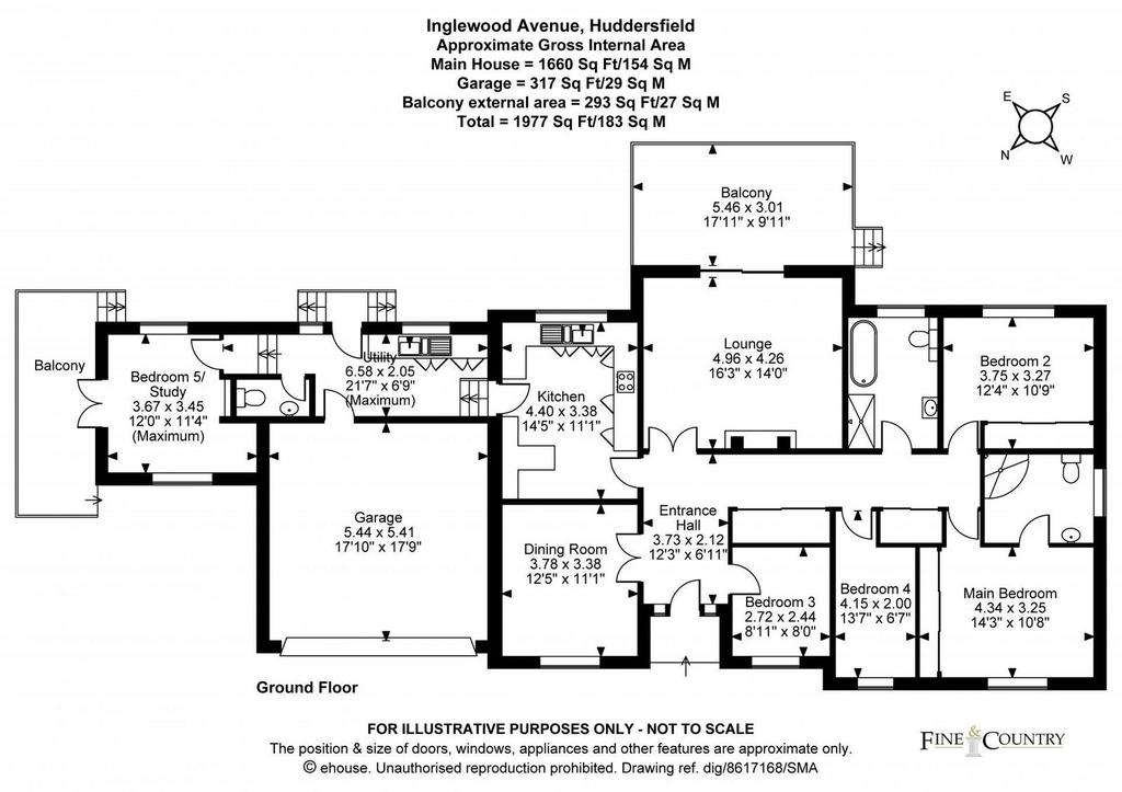 5 bedroom detached bungalow for sale - floorplan