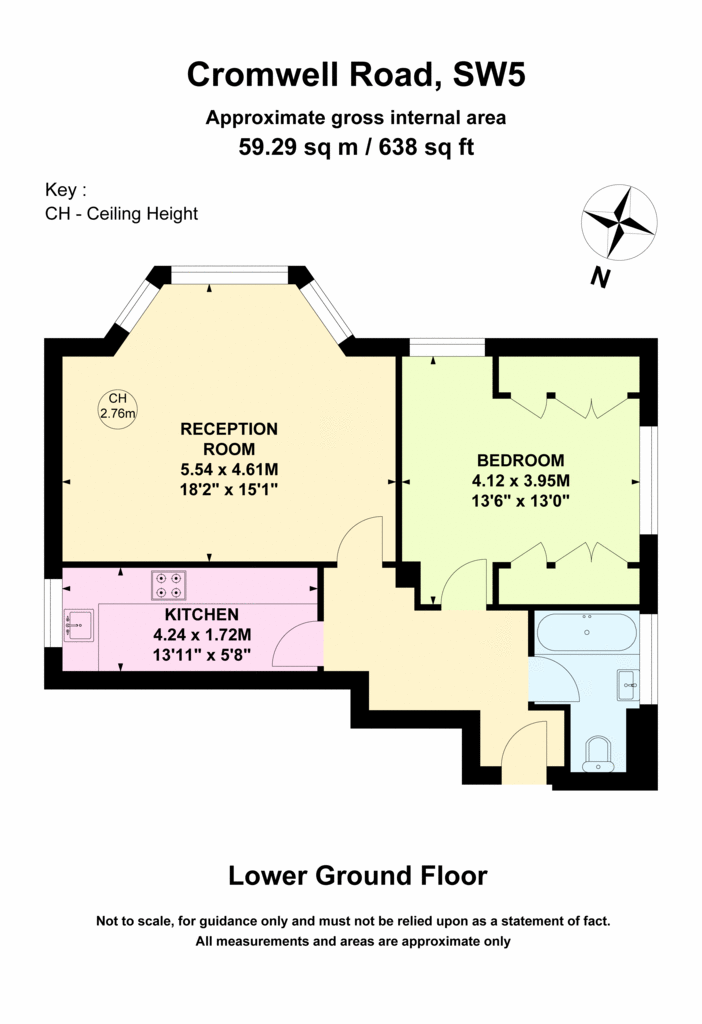 1 bedroom flat to rent - floorplan