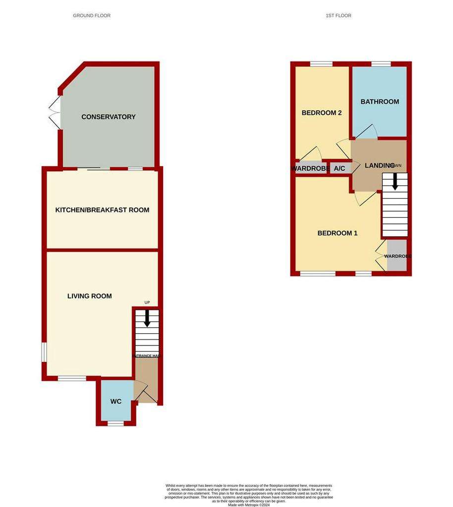 2 bedroom semi-detached house for sale - floorplan