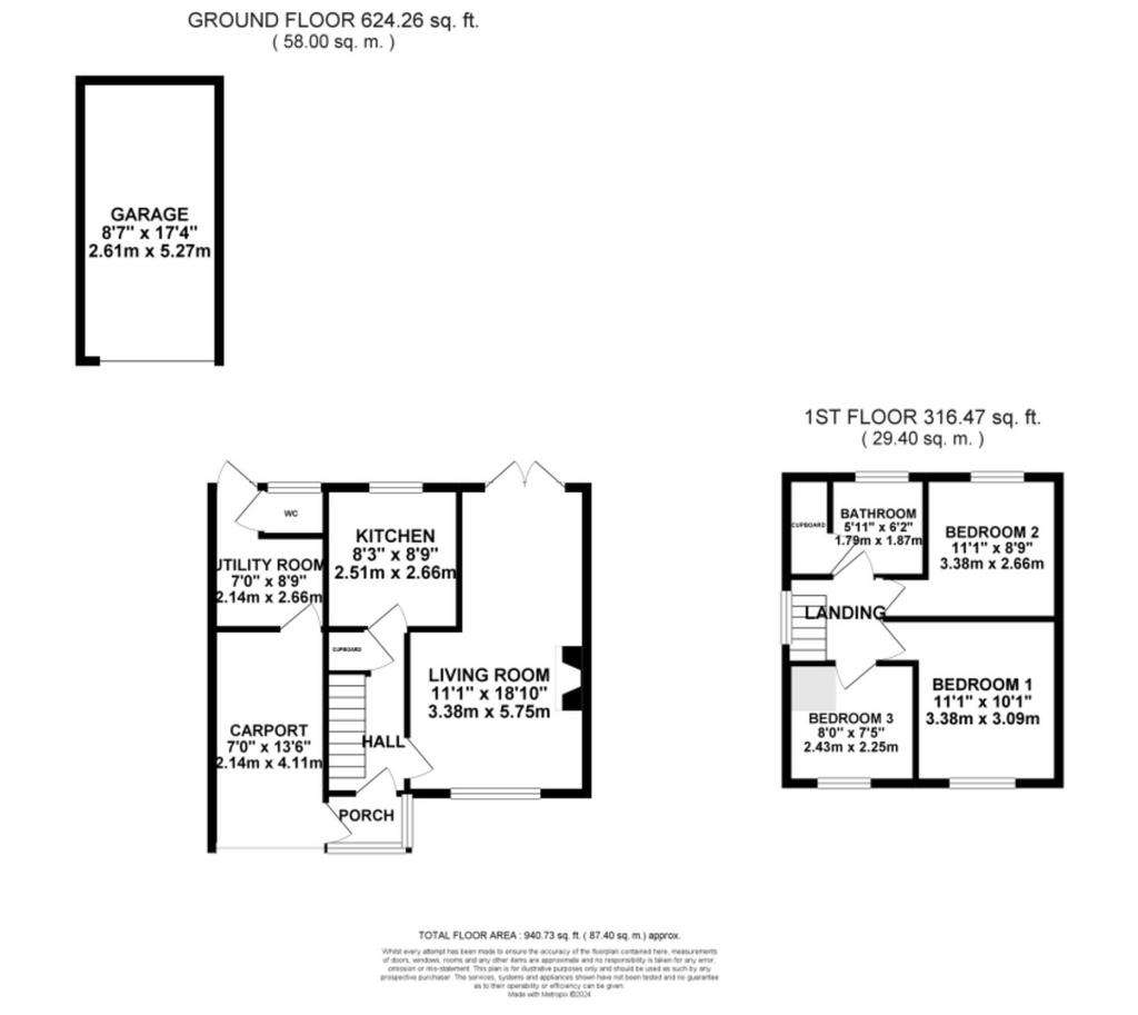 3 bedroom semi-detached house for sale - floorplan