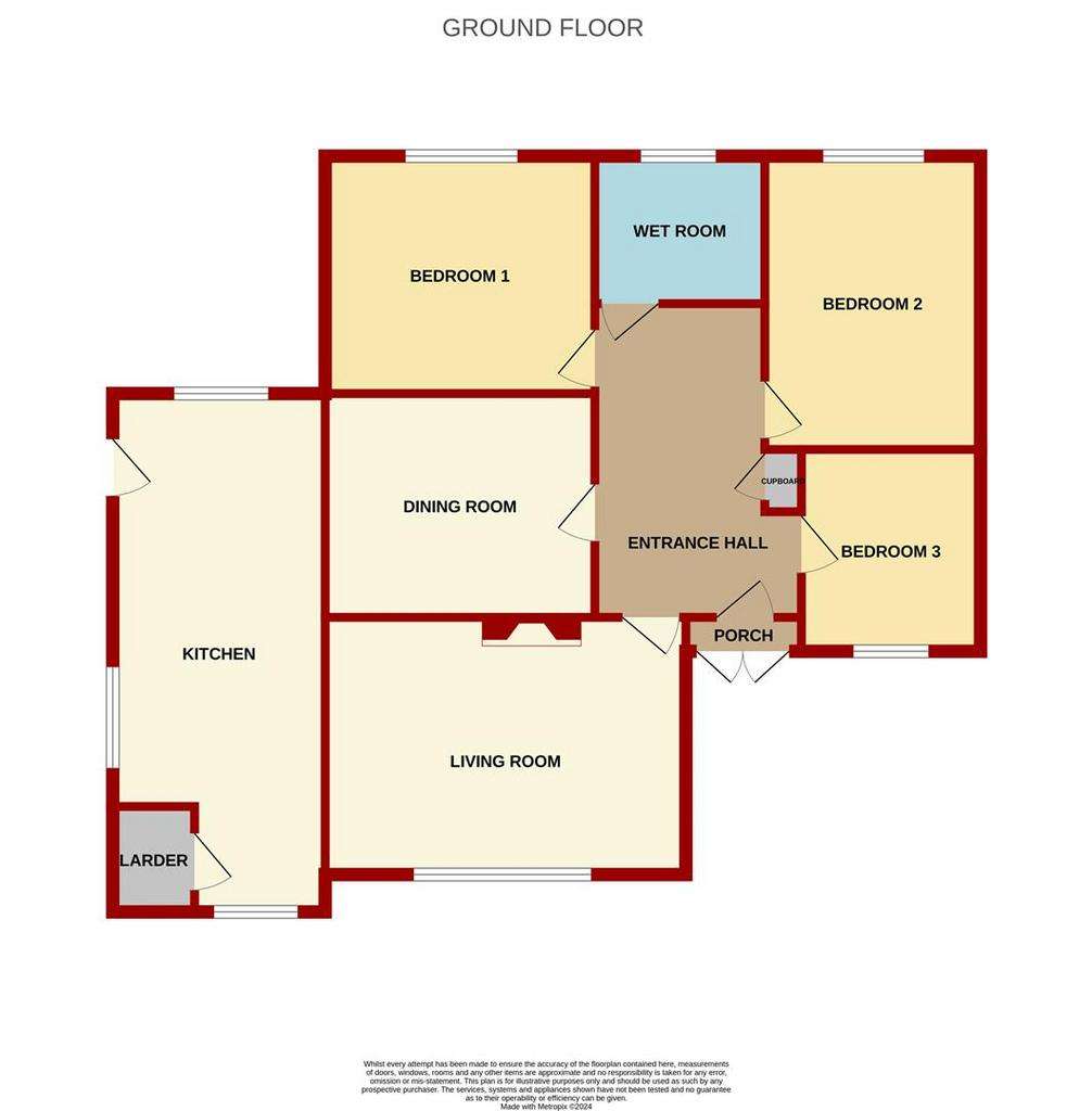 3 bedroom bungalow for sale - floorplan