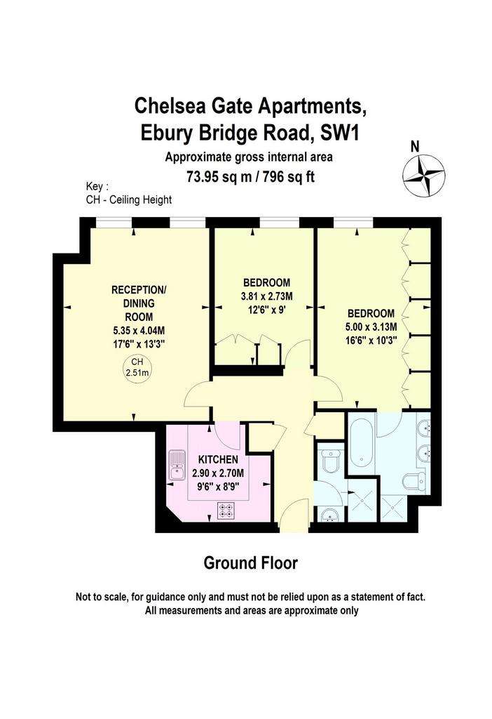 2 bedroom flat to rent - floorplan