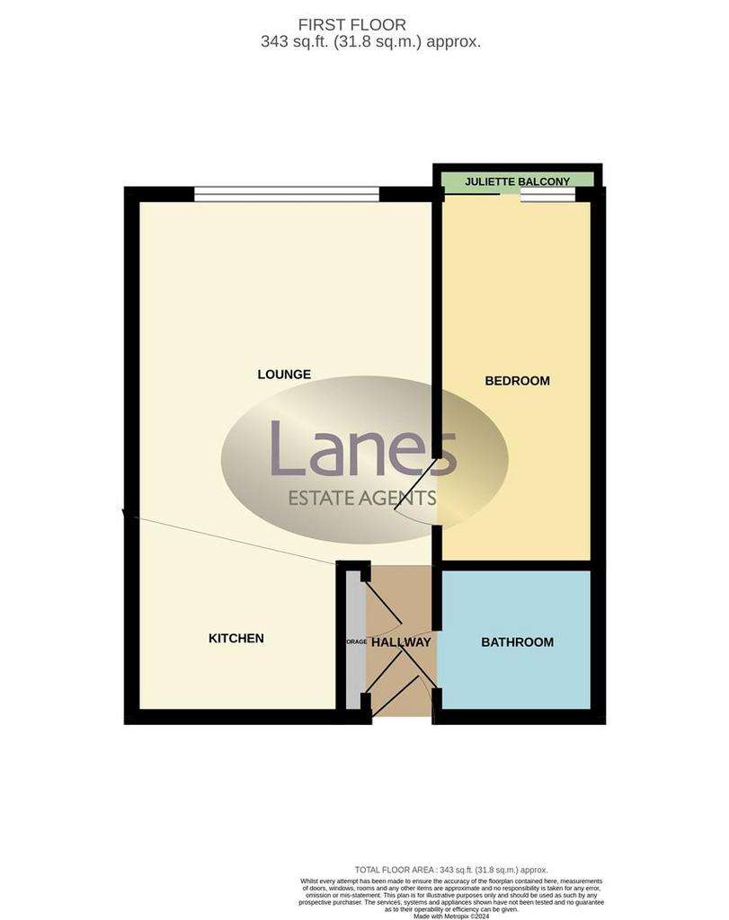 1 bedroom flat for sale - floorplan