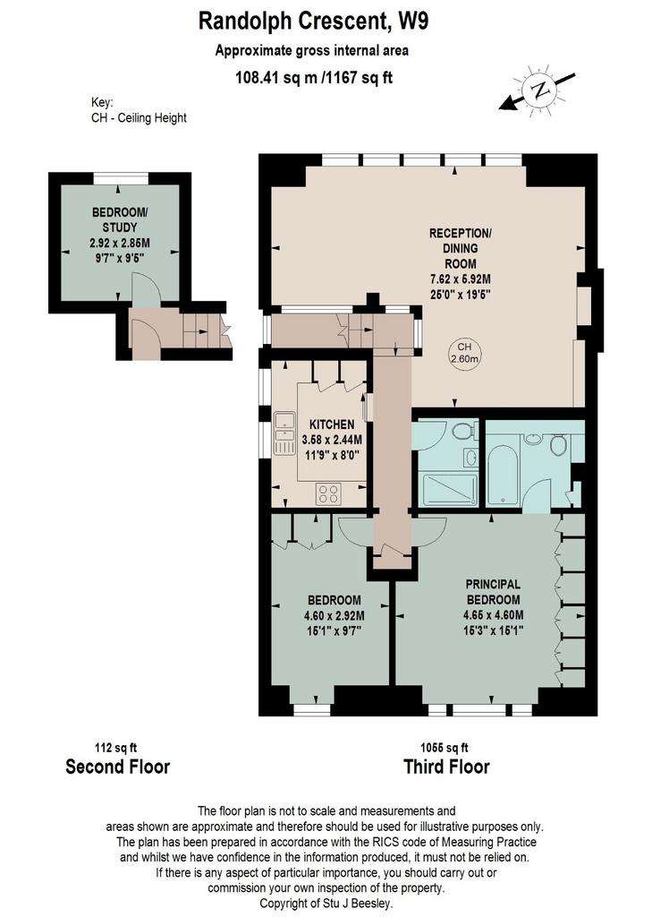 3 bedroom flat for sale - floorplan