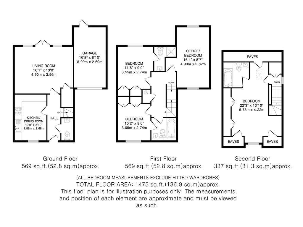 4 bedroom semi-detached house for sale - floorplan