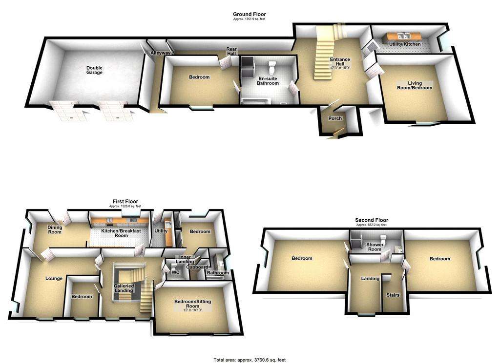 6 bedroom detached house for sale - floorplan