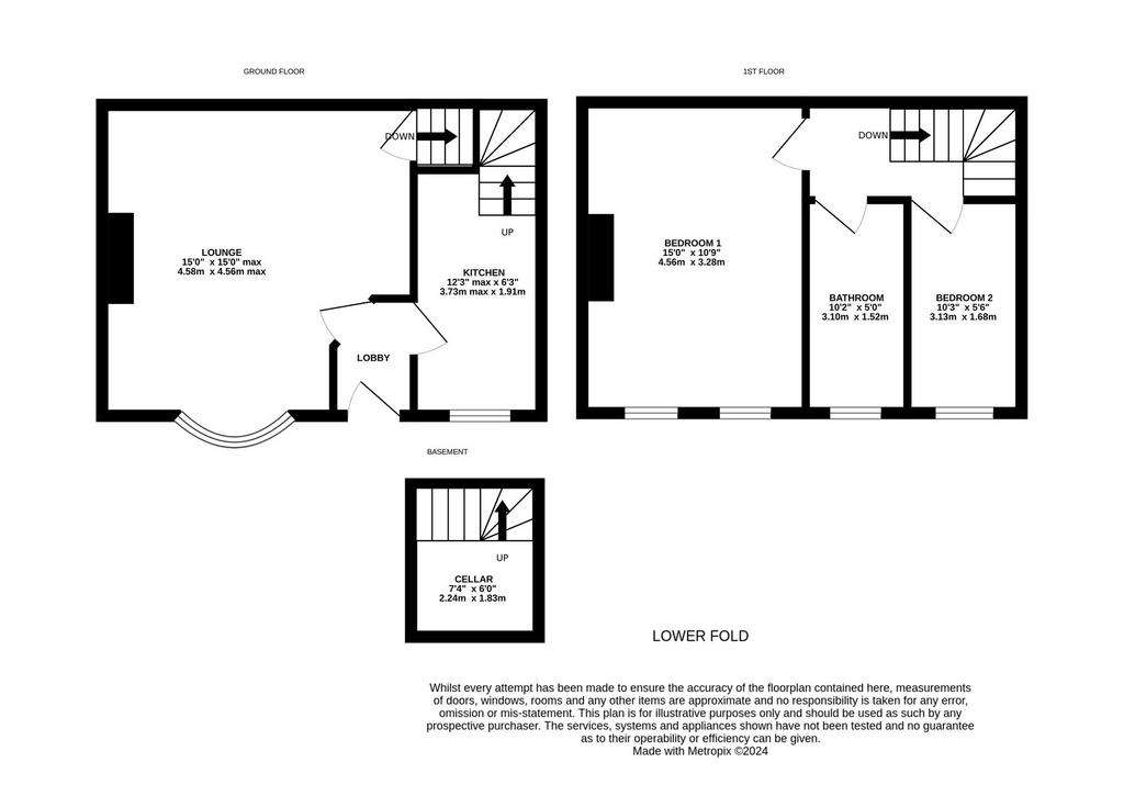 2 bedroom cottage for sale - floorplan