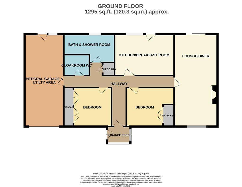 2 bedroom detached bungalow for sale - floorplan