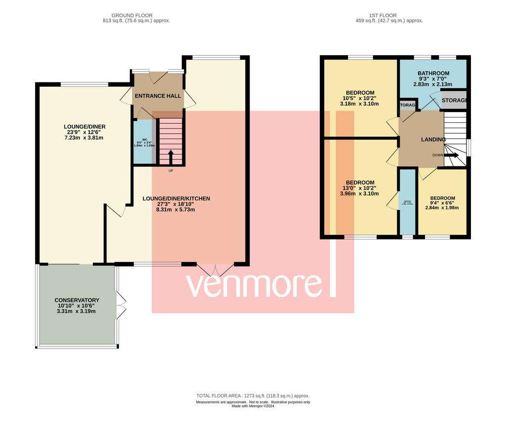 3 bedroom detached house for sale - floorplan