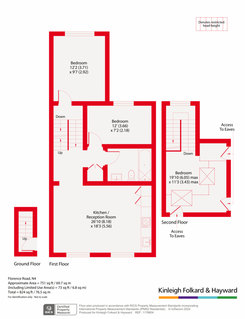 3 bedroom flat for sale - floorplan