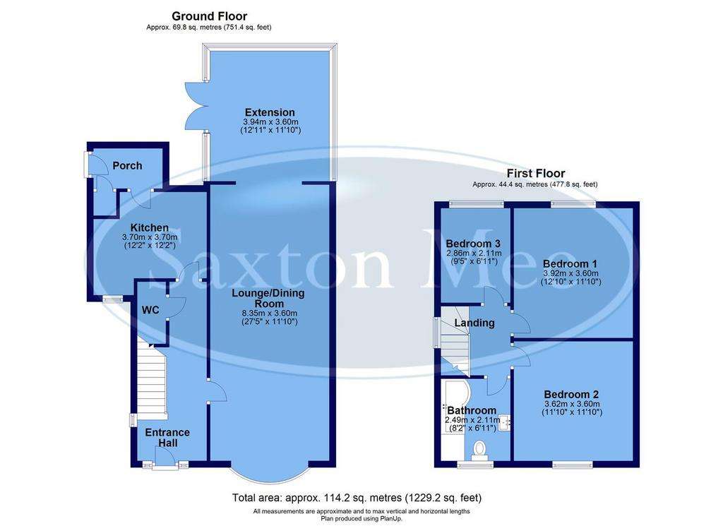 3 bedroom detached house for sale - floorplan