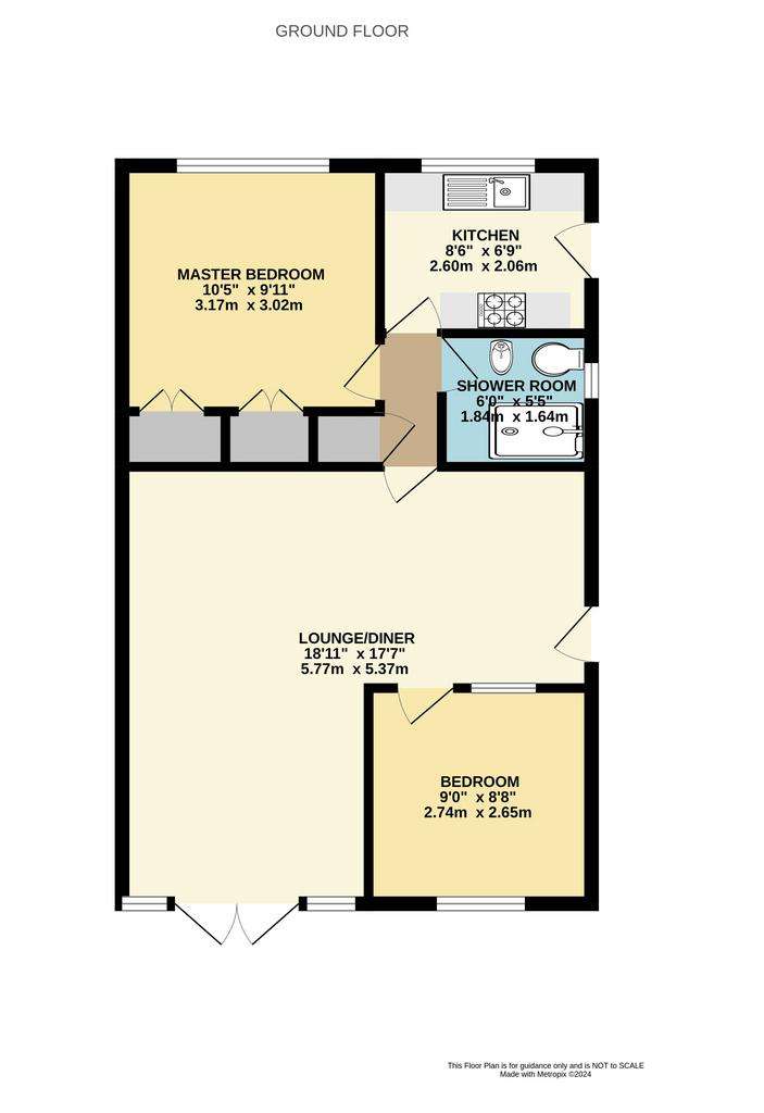 2 bedroom flat to rent - floorplan