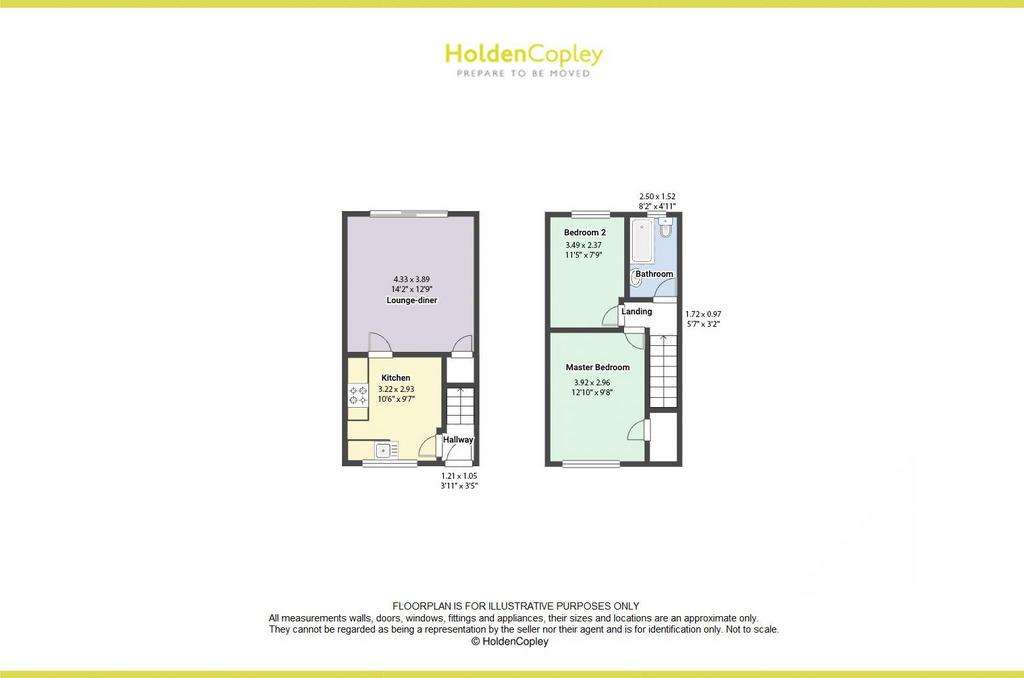 2 bedroom semi-detached house for sale - floorplan