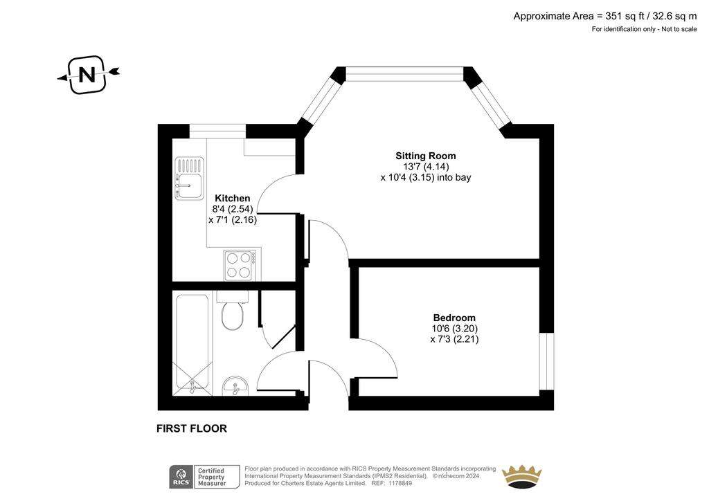 1 bedroom flat for sale - floorplan