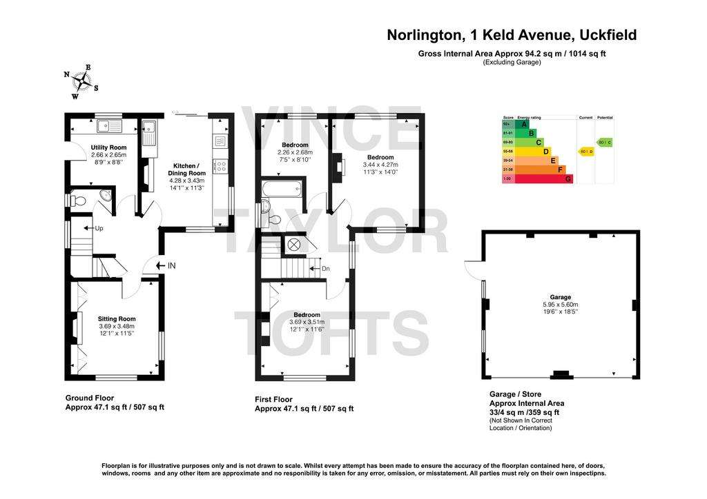 3 bedroom detached house for sale - floorplan