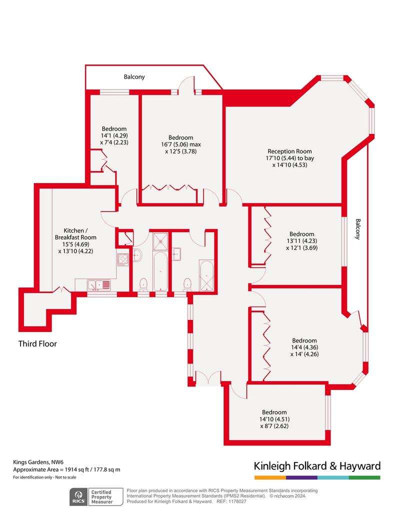 5 bedroom flat for sale - floorplan