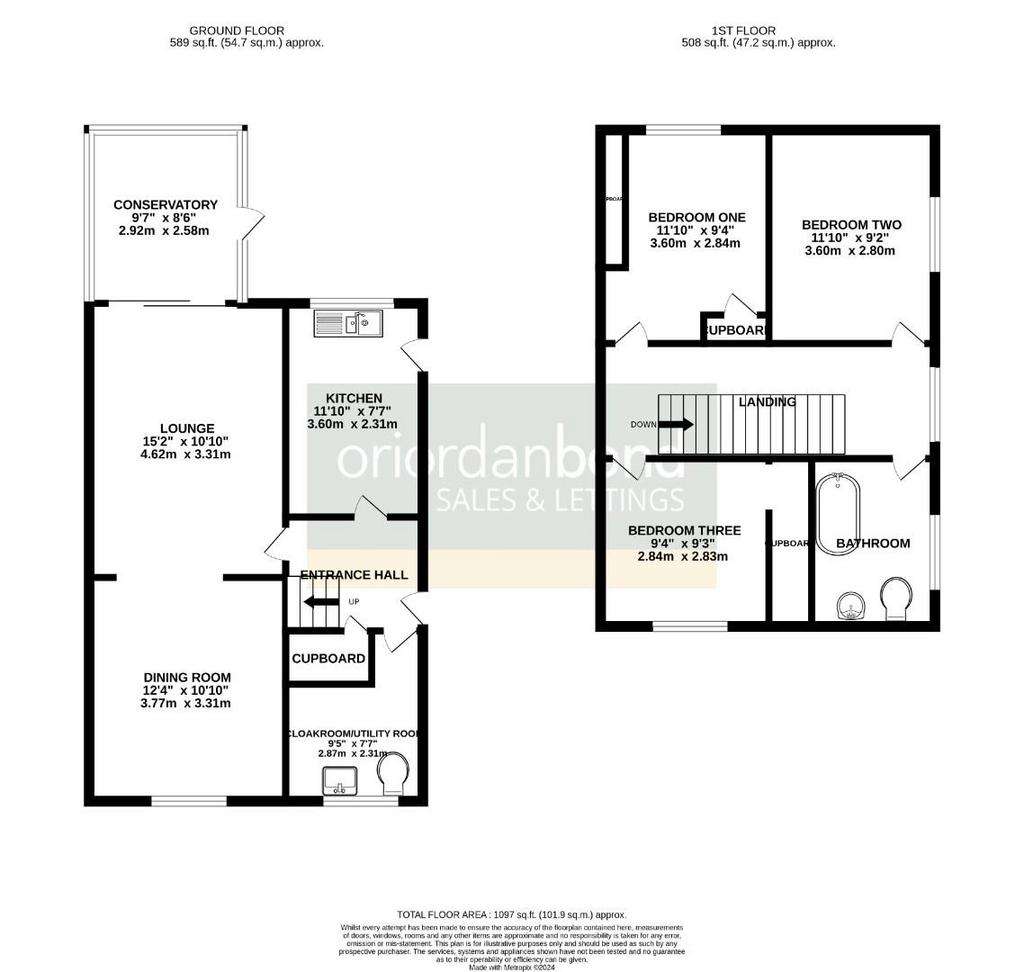 3 bedroom semi-detached house for sale - floorplan