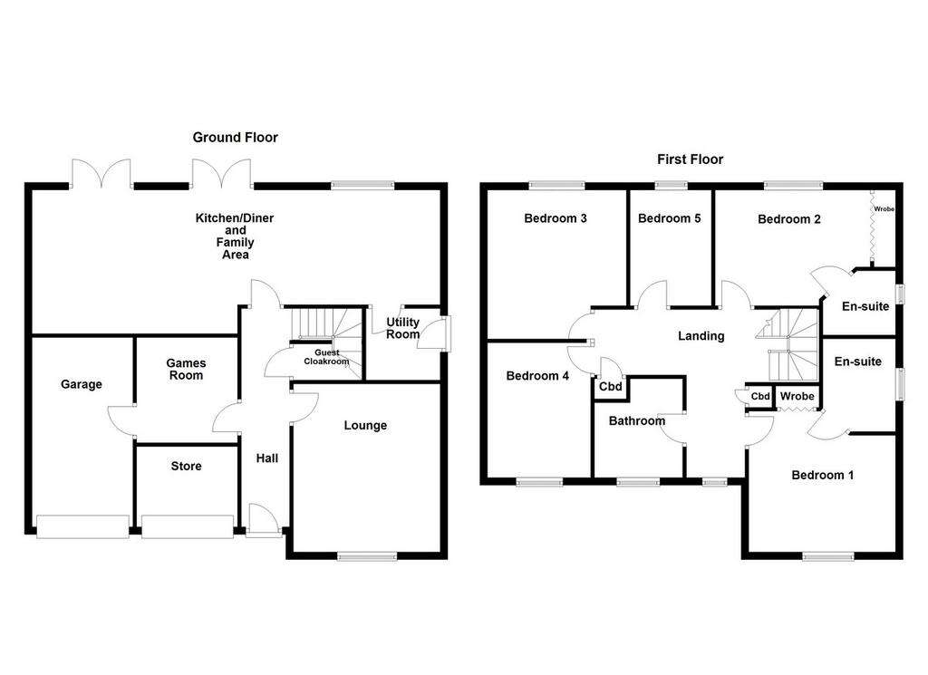 5 bedroom detached house for sale - floorplan