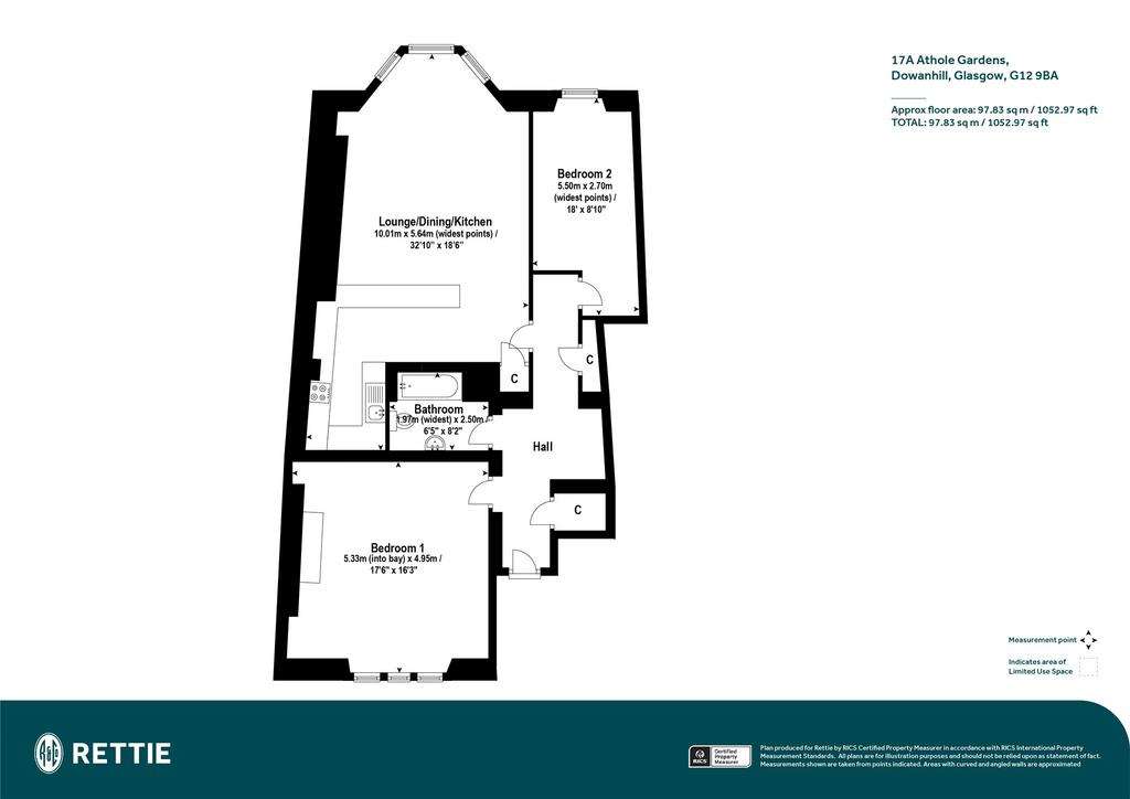 2 bedroom flat for sale - floorplan