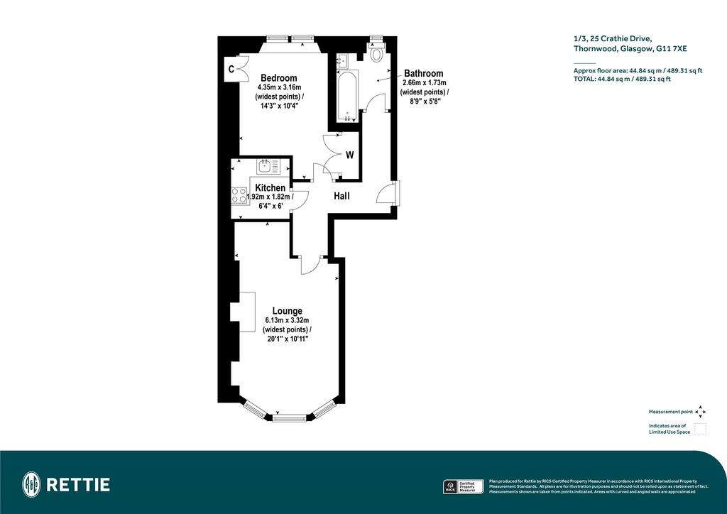 1 bedroom flat for sale - floorplan