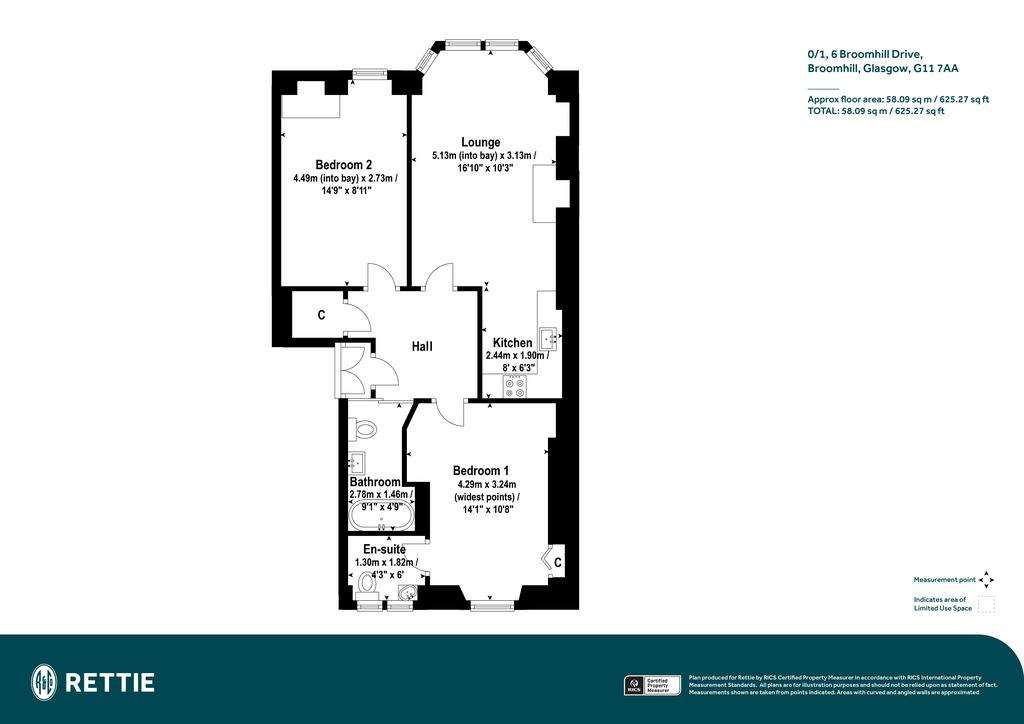 2 bedroom flat for sale - floorplan