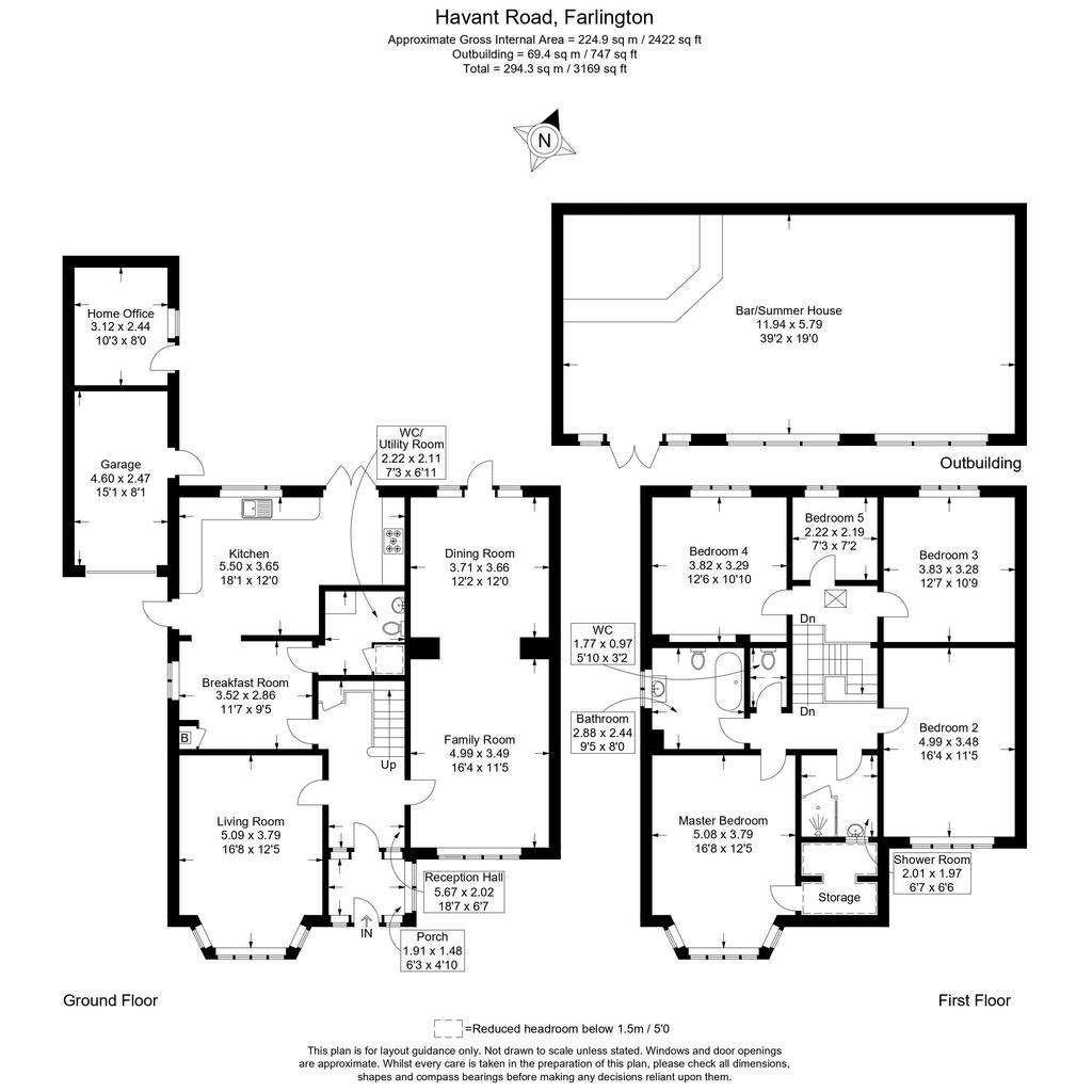 5 bedroom detached house for sale - floorplan