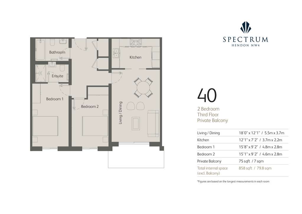 2 bedroom flat for sale - floorplan