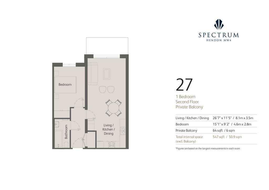 1 bedroom flat for sale - floorplan