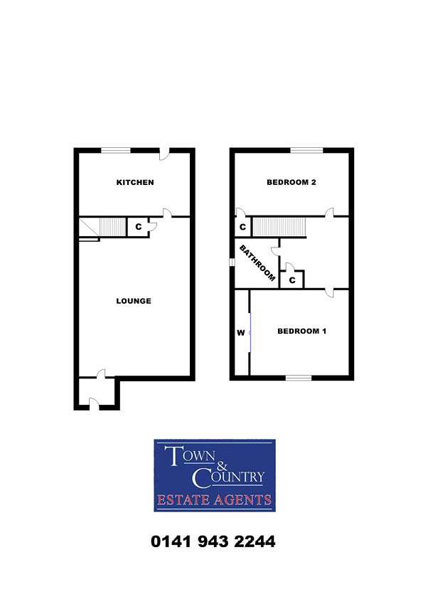 2 bedroom semi-detached house for sale - floorplan