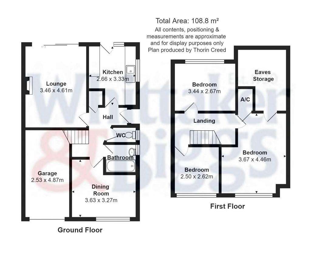 3 bedroom semi-detached house for sale - floorplan