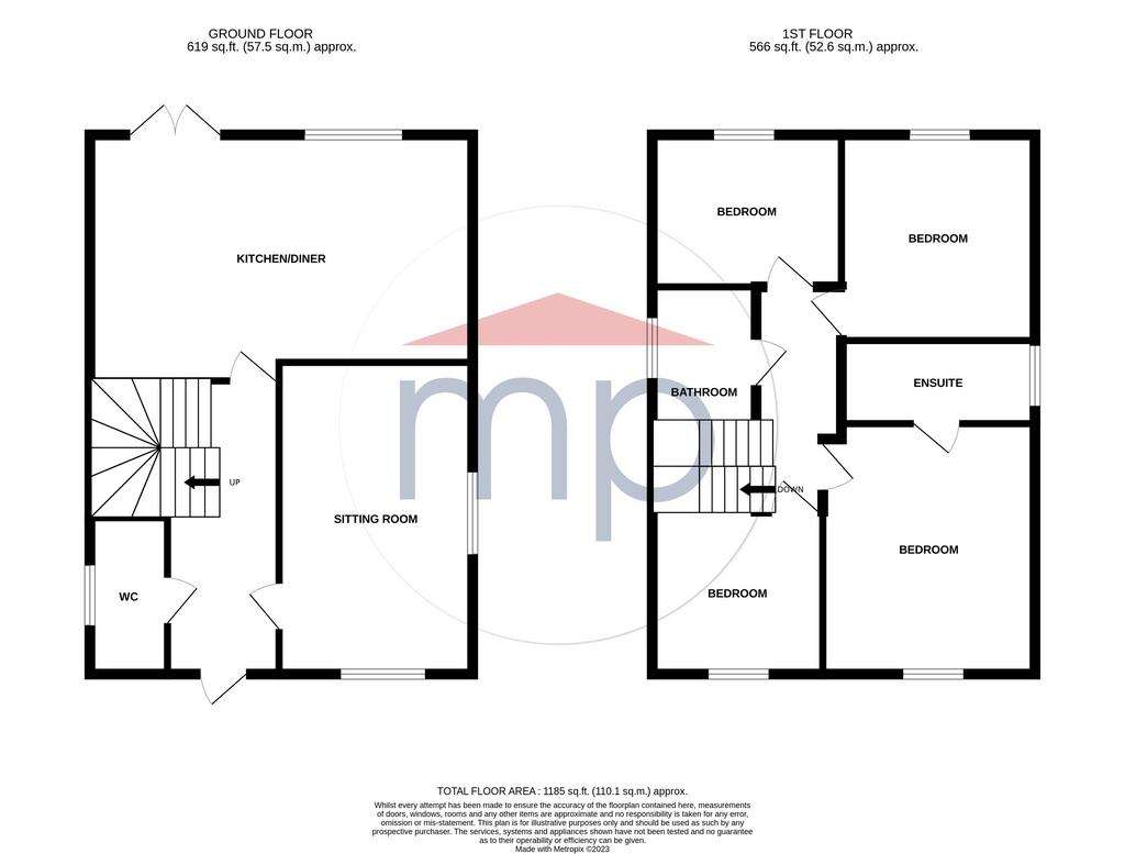 4 bedroom detached house to rent - floorplan