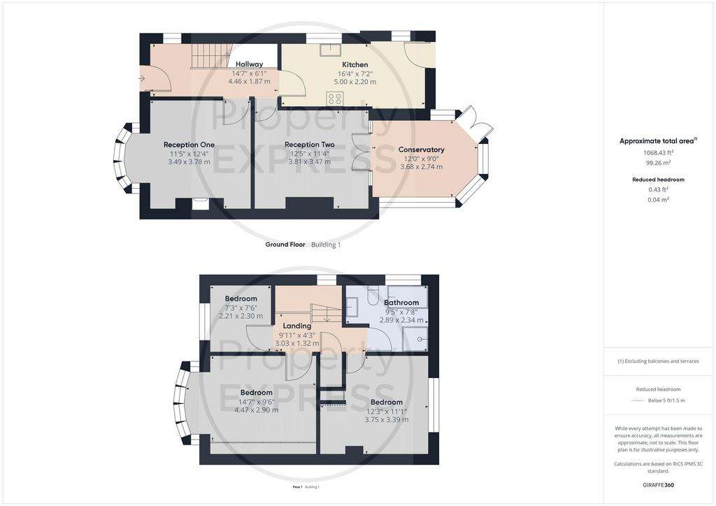 3 bedroom semi-detached house for sale - floorplan