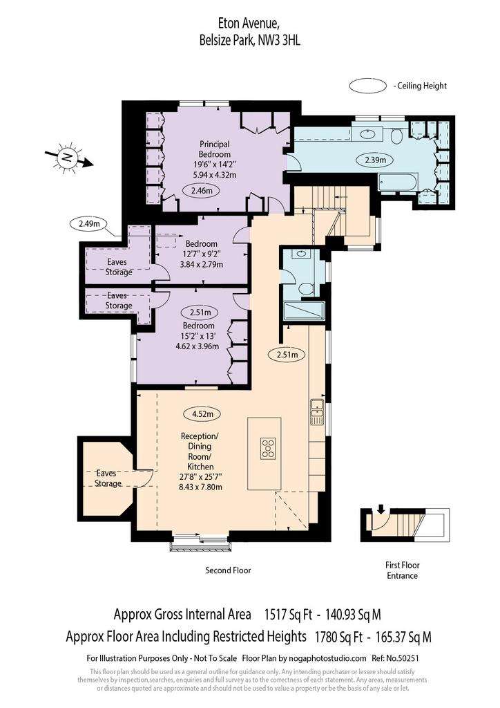 3 bedroom flat for sale - floorplan