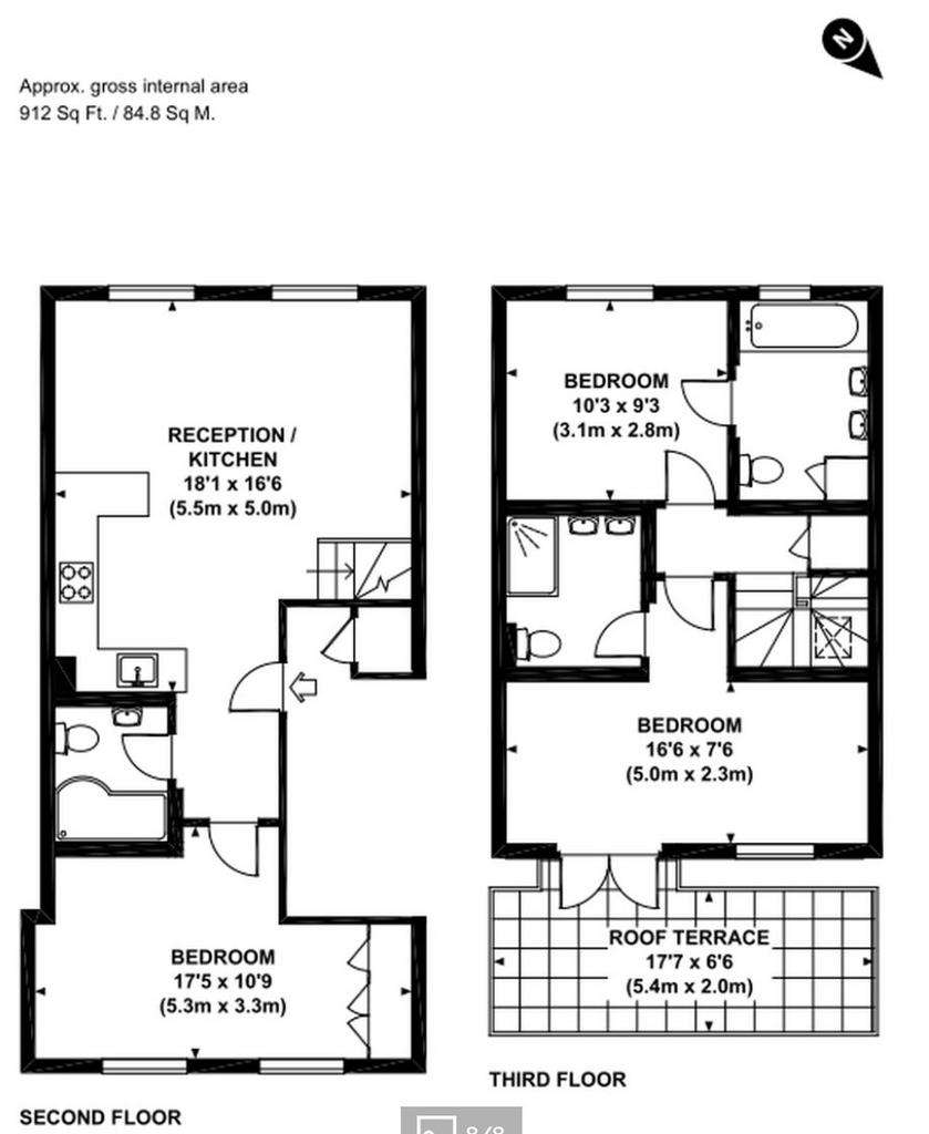 3 bedroom maisonette to rent - floorplan