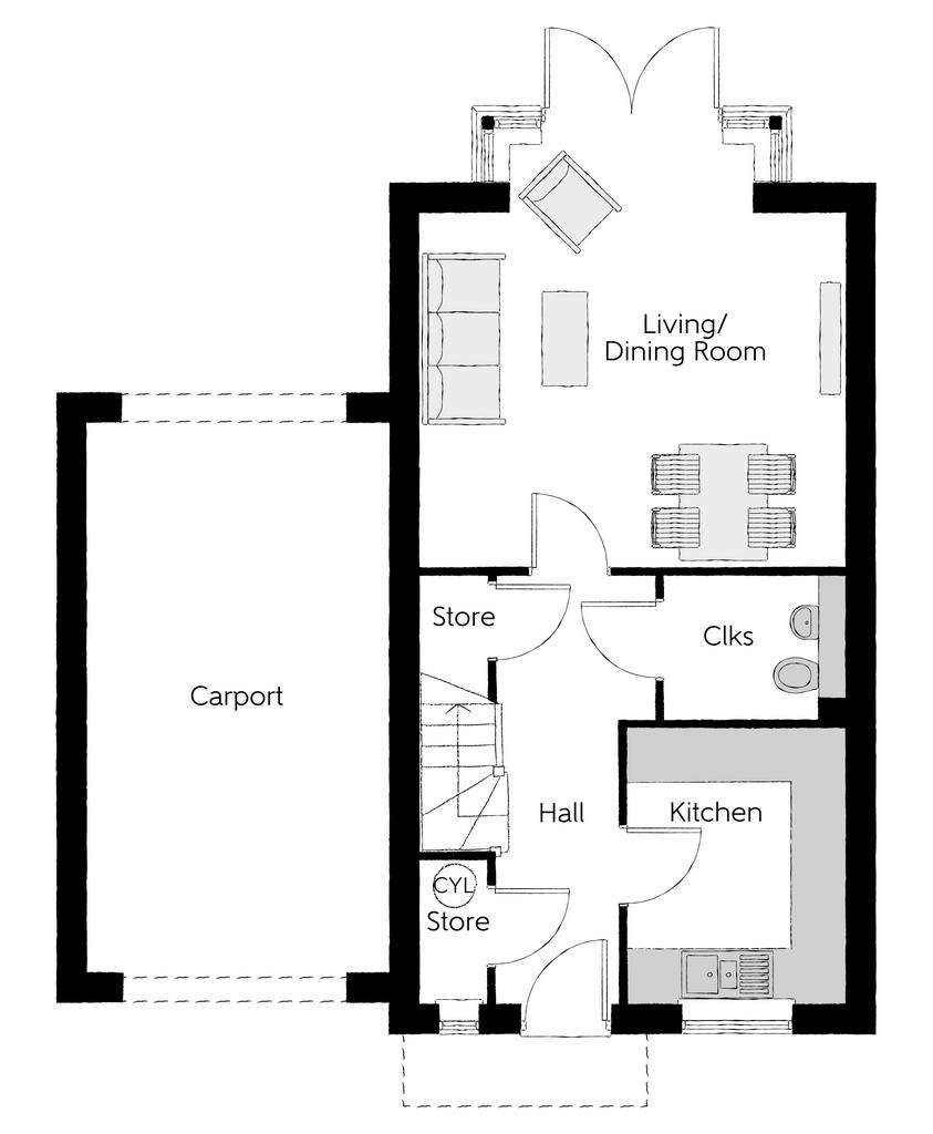 3 bedroom end of terrace house for sale - floorplan