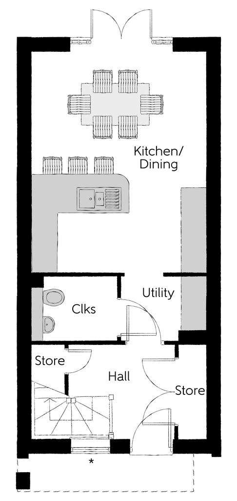 3 bedroom semi-detached house for sale - floorplan