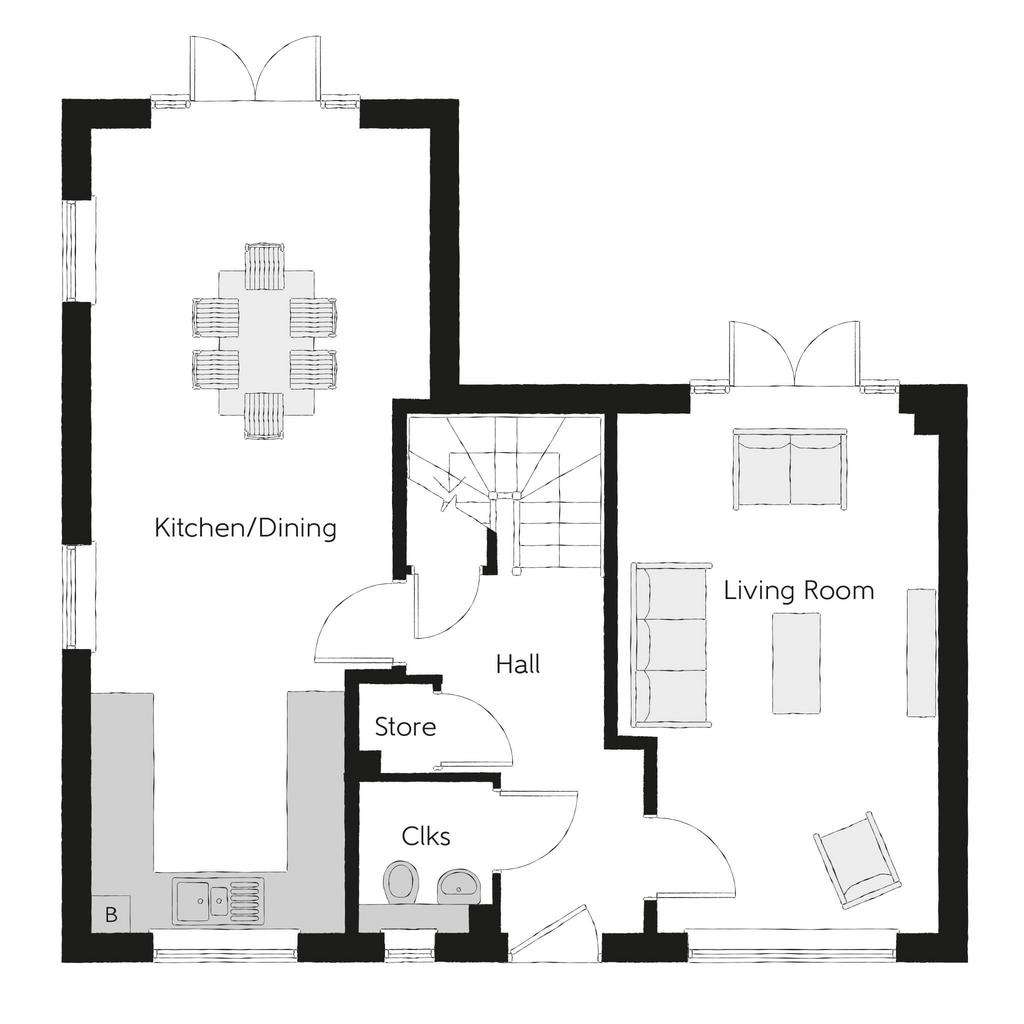 3 bedroom semi-detached house for sale - floorplan