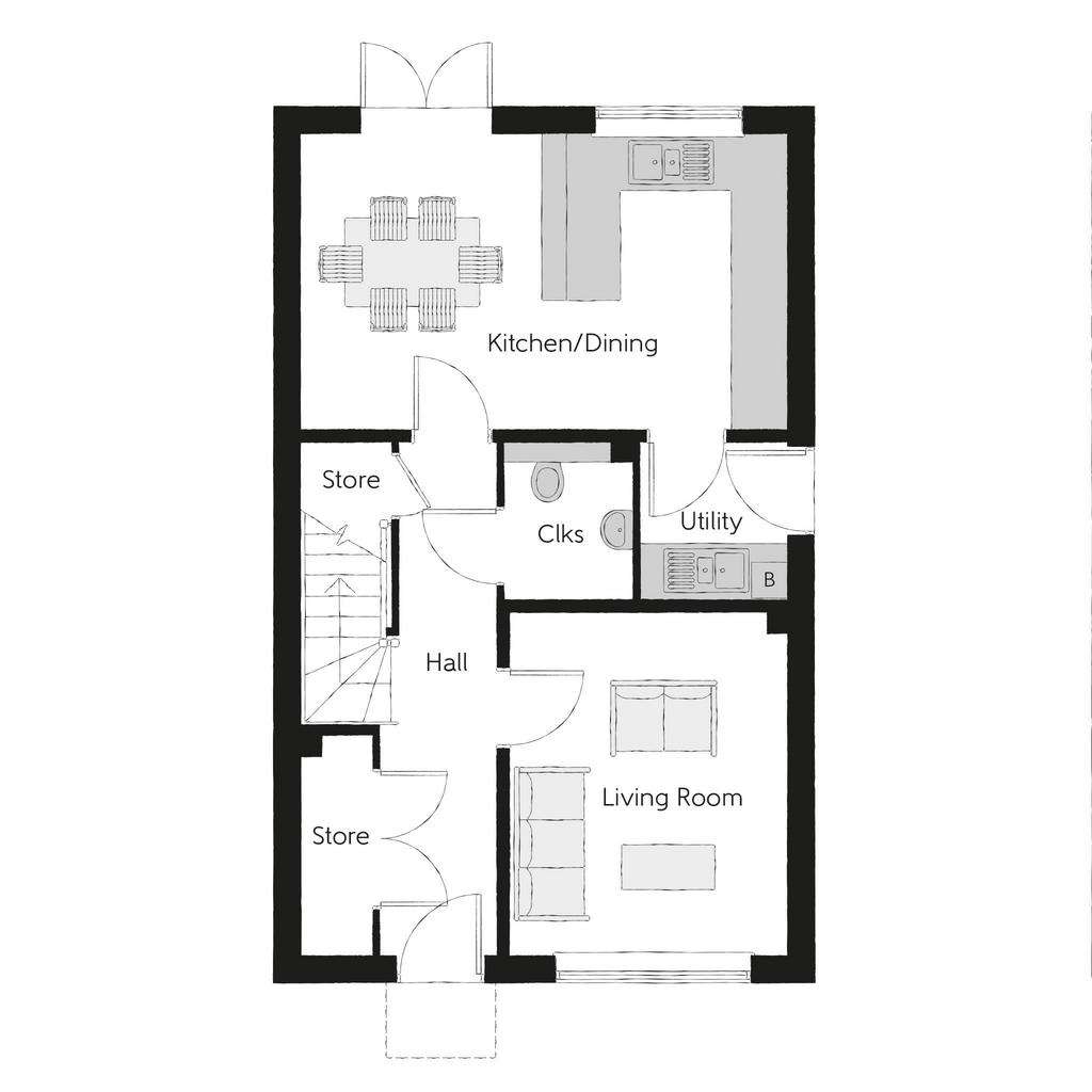 3 bedroom semi-detached house for sale - floorplan