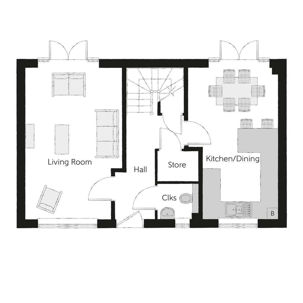 3 bedroom semi-detached house for sale - floorplan