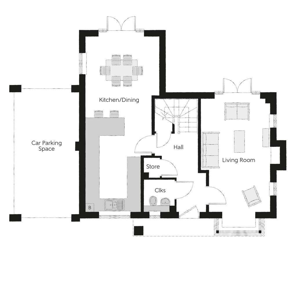 3 bedroom link-detached house for sale - floorplan