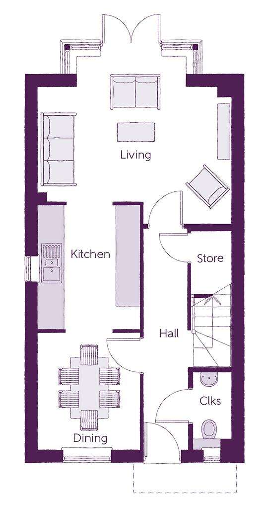 3 bedroom semi-detached house for sale - floorplan