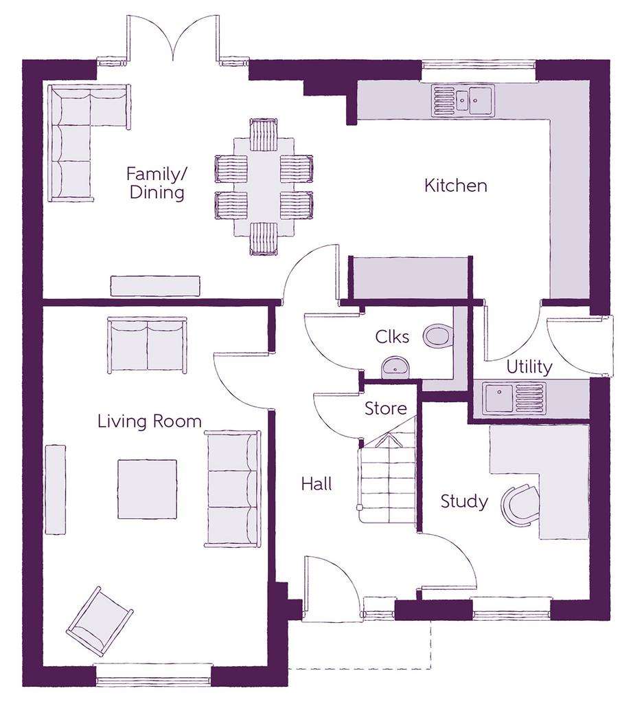 4 bedroom detached house for sale - floorplan