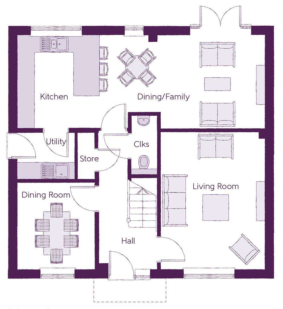 4 bedroom detached house for sale - floorplan