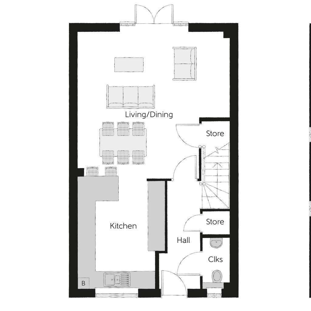 3 bedroom end of terrace house for sale - floorplan