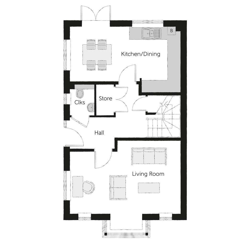 3 bedroom end of terrace house for sale - floorplan