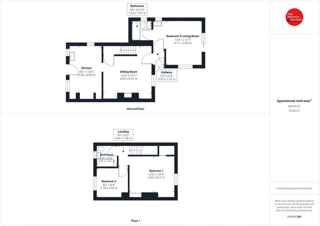 3 bedroom end of terrace house for sale - floorplan